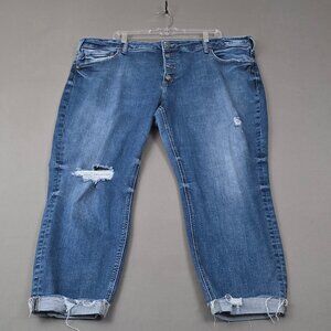 Silver Jeans Sam Boyfriend Jeans 22 Mid Rise Distressed Medium Wash